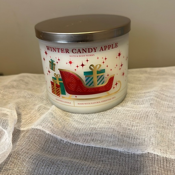 Bath & Body Works Other - Winter Candy Apples 3 Wick Candle
